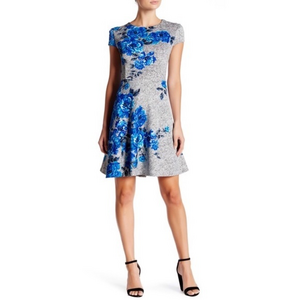 Betsey Jonhson Scuba Fit and Flare‎ Dress 10